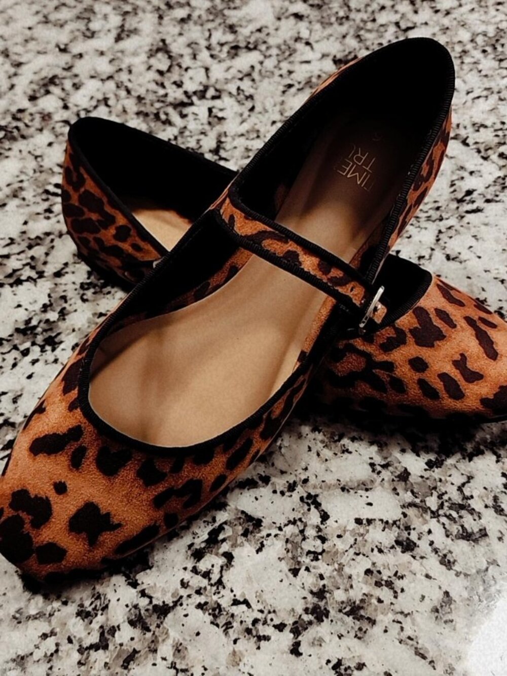 NWT Time and Tru Brown Leopard Print Flats Women's Shoe Ballet Flats